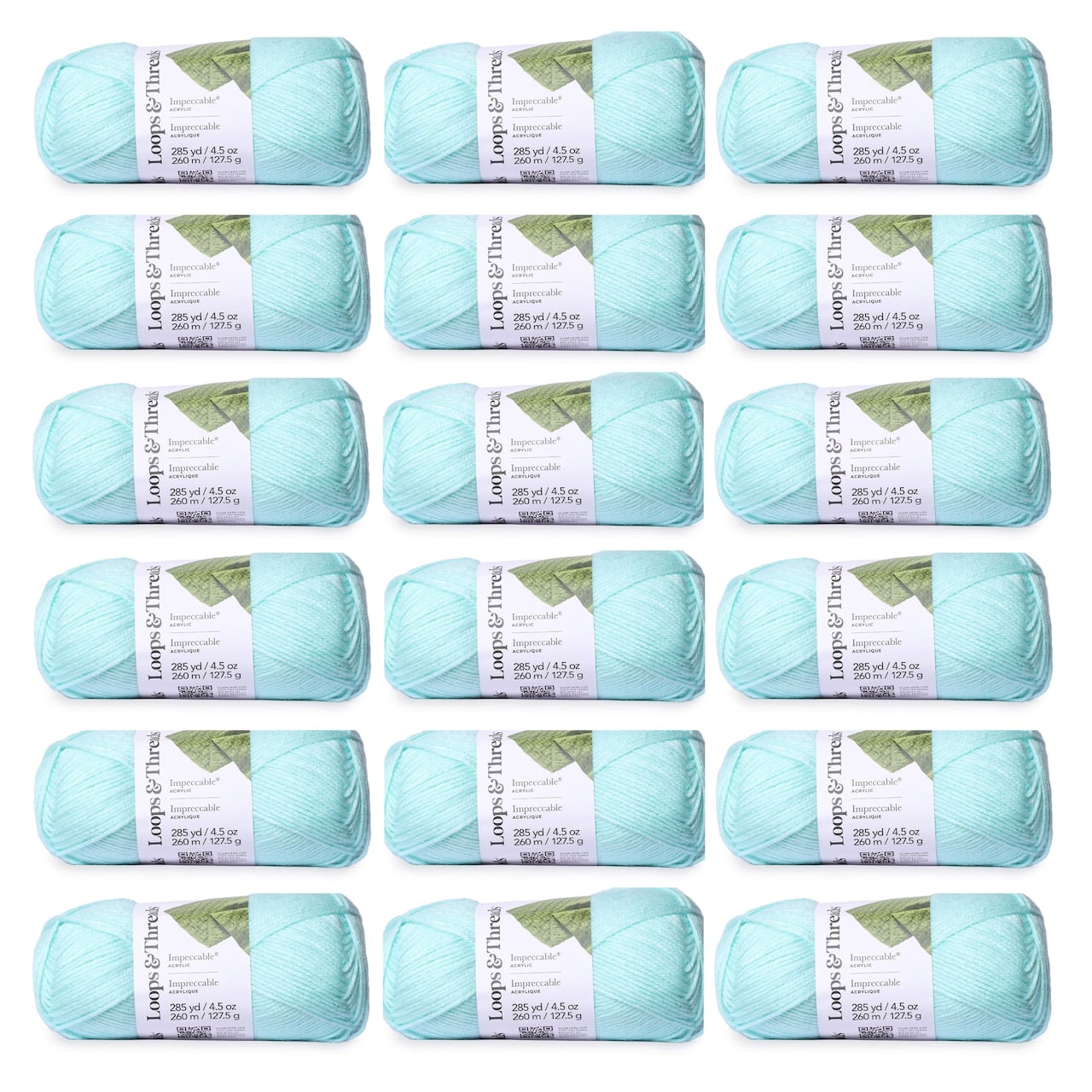 18 Pack: Impeccable® Solid Yarn by Loops & Threads®